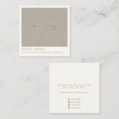 Carte De Visite Carré Écran de bijoux Kraft simple (Devant / Derrière)