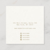 Carte De Visite Carré Écran de bijoux Kraft simple (Dos)