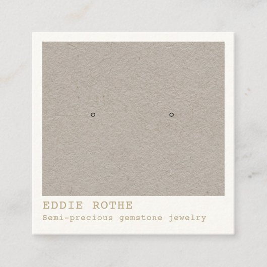 Carte De Visite Carré Écran de bijoux Kraft simple (Devant)