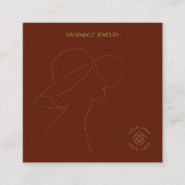 Carte De Visite Carré Écran de bijoux Lady en terre cuite (Devant)