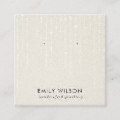 CARTE DE VISITE CARRÉ ÉCRAN DE CHAÎNE BLANC PEARL STUD EARRING (Devant)