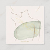 Carte De Visite Carré Écran de collier à bijoux Lady (Devant)