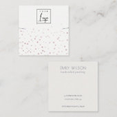 Carte De Visite Carré Écran de collier de logo Confetti (Devant / Derrière)