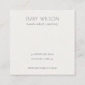 Carte De Visite Carré Écran de collier de logo Confetti (Dos)