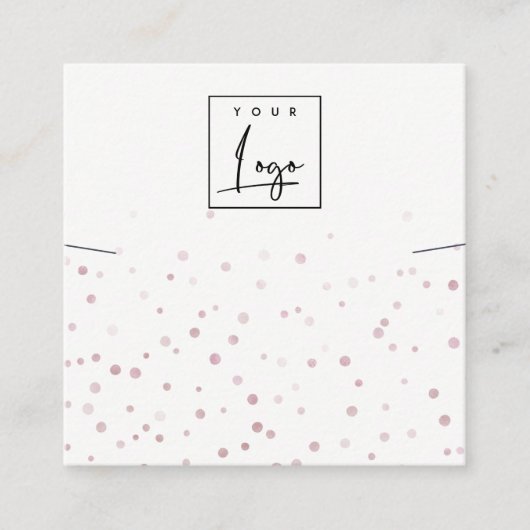 Carte De Visite Carré Écran de collier de logo Confetti (Devant)