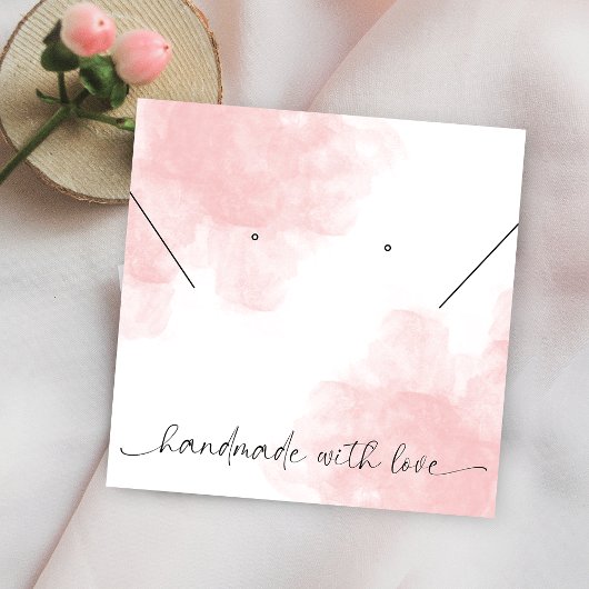 Carte De Visite Carré Écran de collier de logo rose esthétique