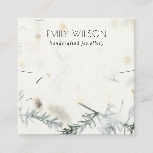 Carte De Visite Carré Écran de collier de texture de papier fait main (Devant)