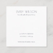 Carte De Visite Carré Écran de collier floral Nénuphar minimal (Dos)