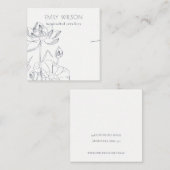 Carte De Visite Carré Écran de collier floral Nénuphar minimal (Devant / Derrière)