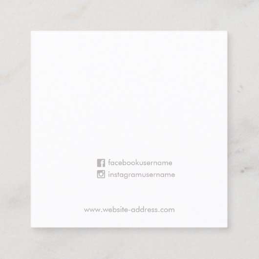 Carte De Visite Carré Écran de formes pastel écossaises (Dos)