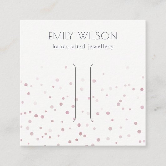 Carte De Visite Carré Écran de la clips de cheveux Confetti Bow (Devant)