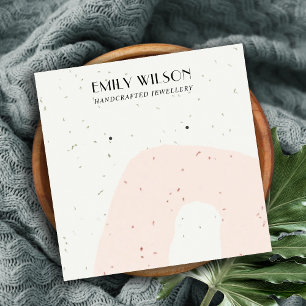 CARTE DE VISITE CARRÉ ÉCRAN DE PÊCHE BLANC ABSTRAIT