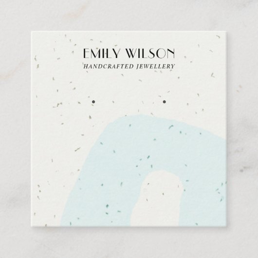 CARTE DE VISITE CARRÉ ÉCRAN DE RESTAURATION DE L'ÉTUDE BLEUE CÉRAMIQUE A (Devant)