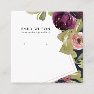CARTE DE VISITE CARRÉ ÉCRAN DE RESTAURATION DE L'ÉTUDE FLORALE BURGOUN