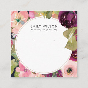 CARTE DE VISITE CARRÉ ÉCRAN DE RESTAURATION DE L'ÉTUDE FLORALE BURGOUN