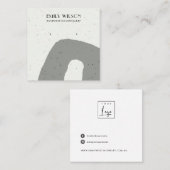 CARTE DE VISITE CARRÉ ÉCRAN DE TEXTURE CÉRAMIQUE ABSTRAIT (Devant / Derrière)