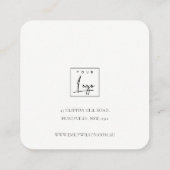 Carte De Visite Carré Écran d'oreille à oreille de la compote Lilac (Dos)