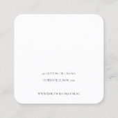 Carte De Visite Carré Écran d'oreille Abstrait à l'encre d'alcool or mar (Dos)