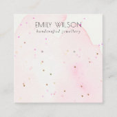 Carte De Visite Carré Écran d'oreille Abstrait Blush Confetti (Devant)