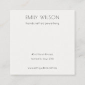 Carte De Visite Carré Écran d'oreille Abstrait Gold Purple (Dos)