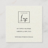 Carte De Visite Carré Écran d'oreille Abstrait moderne rouille (Dos)