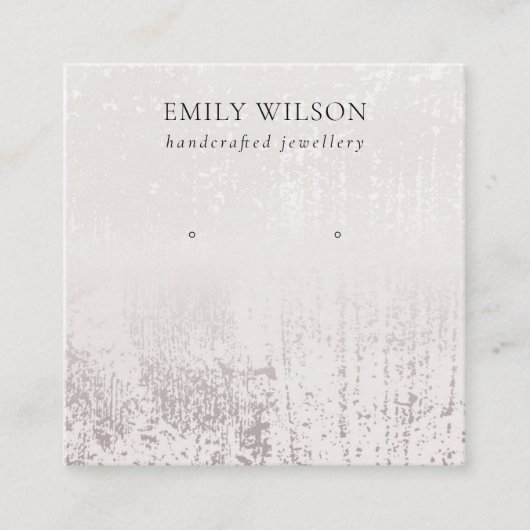 Carte De Visite Carré Écran d'oreille Abstrait Silver Rose Gold Stud  (Devant)