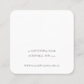 Carte De Visite Carré Écran d'oreille Abstraite rouille orange feuillu (Dos)