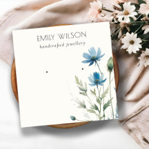 Écran d'oreille bleu Fleur sauvage bleu sombre
