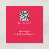 Carte De Visite Carré Écran d'oreille botanique tropical moderne (Dos)