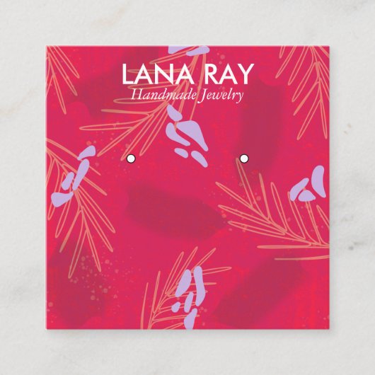 Carte De Visite Carré Écran d'oreille botanique tropical moderne (Devant)