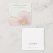 Carte De Visite Carré Écran d'oreille brillant de la Parties scintillant (Devant / Derrière)