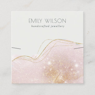 Carte De Visite Carré Écran d'oreille brillant de la Parties scintillant