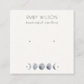 Carte De Visite Carré Écran d'oreille Chic Céleste Lune (Devant)