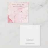 Carte De Visite Carré Écran d'oreille couleur rose violet (Devant / Derrière)