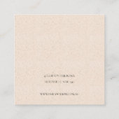 Carte De Visite Carré Écran d'oreille en céramique blanche douce (Dos)