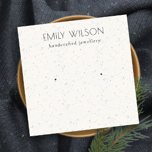 Carte De Visite Carré Écran d'oreille en céramique blanche douce