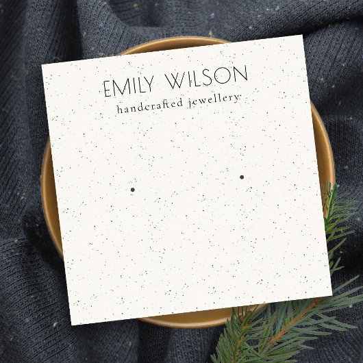 Carte De Visite Carré Écran d'oreille en céramique blanche douce