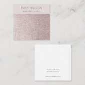 Carte De Visite Carré Écran d'oreille en cuir de perle (Devant / Derrière)