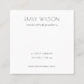 Carte De Visite Carré Écran d'oreille en Feuille de palmier en terre cui (Dos)