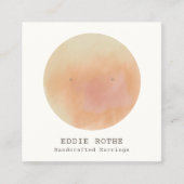 Carte De Visite Carré Écran d'oreille en terre cuite Aquarelle (Devant)