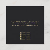 Carte De Visite Carré Écran d'oreille Enchantée Ravens Witchy (Dos)