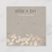 Carte De Visite Carré Écran d'oreille Kraft pour Feuilles d'eau (Devant)