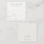 Carte De Visite Carré Écran d'oreille Lilac Aquarelle Confetti (Devant / Derrière)