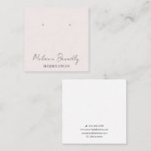 Carte De Visite Carré Écran d'oreille minimal à bijoux chic (Devant / Derrière)