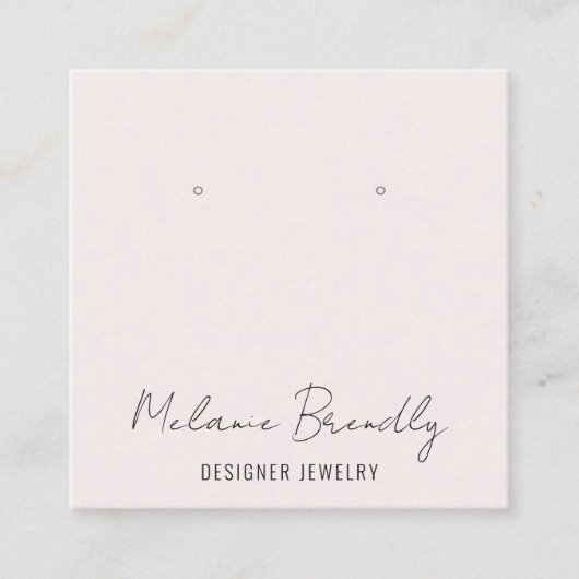 Carte De Visite Carré Écran d'oreille minimal à bijoux chic (Devant)