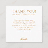 Carte De Visite Carré Écran d'oreille minimal Gold Galaxy (Dos)