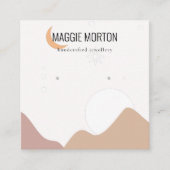 Carte De Visite Carré Écran d'oreille moderne de paysage lunaire (Devant)