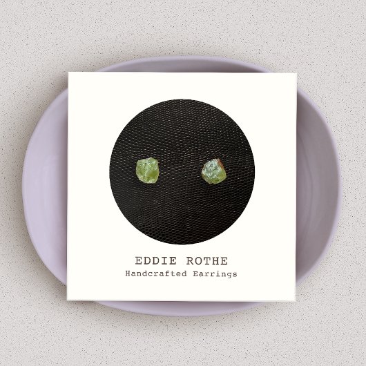 Carte De Visite Carré Écran d'oreille noir blanc