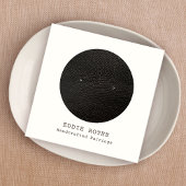 Carte De Visite Carré Écran d'oreille noir blanc