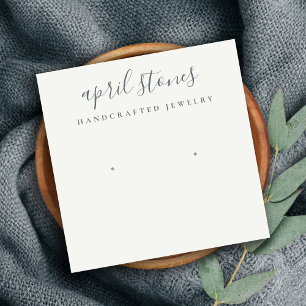 Carte De Visite Carré Écran d'oreille noir gris minimal